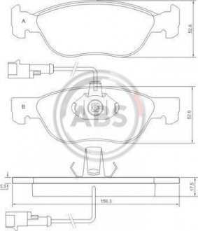 ABS колодки передние A.B.S. 36893