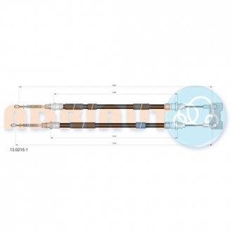 Трос ручного гальма ADRIAUTO 13.0215.1