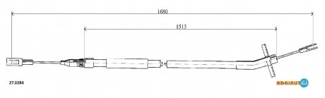 Трос ручного гальма ADRIAUTO 27.0284 (фото 1)