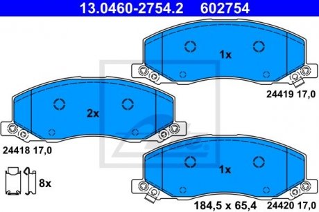 Гальмівні колодки ATE 13.0460-2754.2