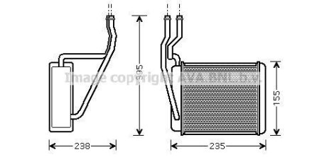 AVA Радіатор пічки FORD FIESTA (2002) 2.0 ST150 AVA COOLING FD6329