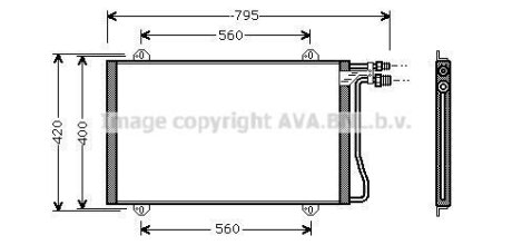 AVA Радіатор кондиціонера SPRINTER CONDENSER AVA COOLING MS5219