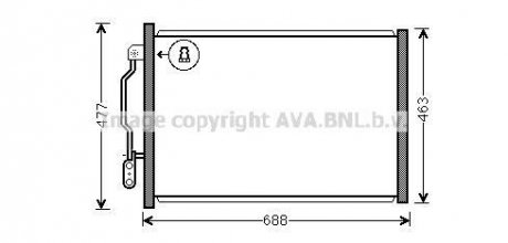 Радіатор кодиціонера AVA COOLING MSA5605 (фото 1)