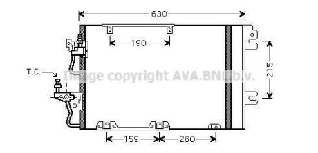 AVA Радіатор кондиціонера Astra H 05- AVA COOLING OL5367D