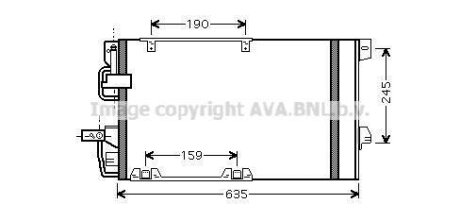 AVA Радіатор кондиціонера Astra G, Zafira A AVA COOLING OLA5326D