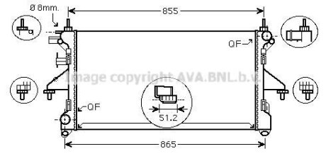 AVA Радіатор охолодження Jumper, Peugeot Boxer 2.2HDi -AC 06- AVA COOLING PEA2308