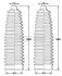 BORG &amp; BECK - Пильовик кермової рейки к-т BORG & BECK BSG3425 (фото 1)