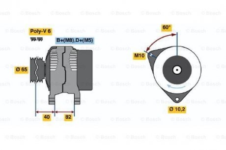 Генератор BOSCH 0986038180