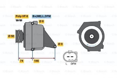 Генератор BOSCH 0986041760