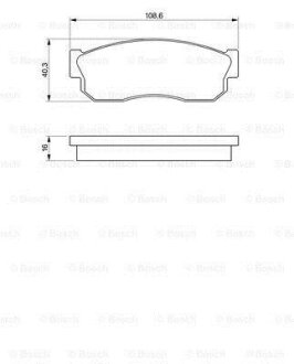 Гальмівні колодки до дисків BP753 BOSCH 0 986 469 580