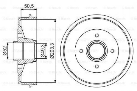 Барабан гальмівний BOSCH 0986477196