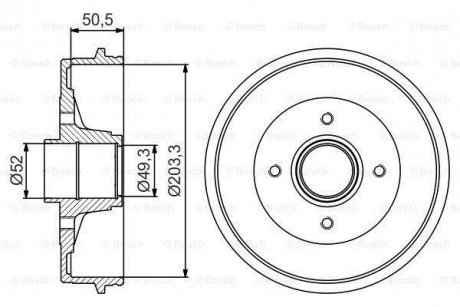 Гальмівний барабан BOSCH 0986477211