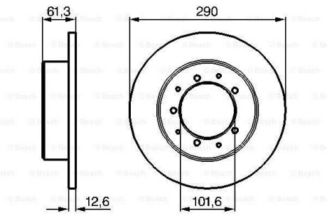 ДИСК ГАЛЬМIВНИЙ ЗАДНIЙ BOSCH 0986478656