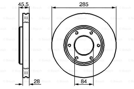 ДИСК ГАЛЬМIВНИЙ ПЕРЕДНIЙ BOSCH 0986478693