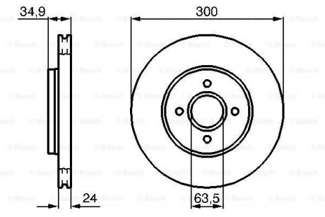 Тормозной диск BOSCH 0986479048 (фото 1)