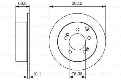 ДИСК ГАЛЬМIВНИЙ ЗАДНIЙ BOSCH 0986479061