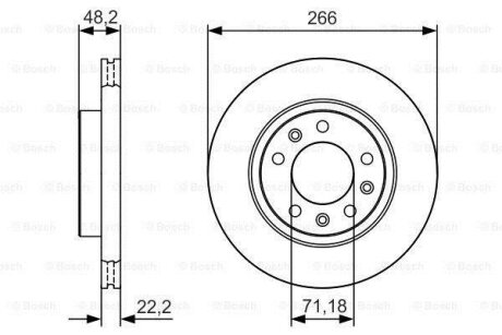 ДИСК ГАЛЬМIВНИЙ ПЕРЕДНIЙ BOSCH 0986479C34