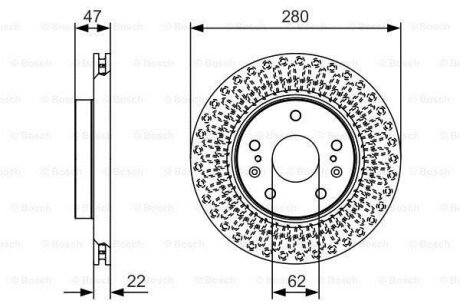 Фото диск гальмiвний переднiй BOSCH 0986479C40 ДИСК ГАЛЬМIВНИЙ ПЕРЕДНIЙ BOSCH 0986479C40