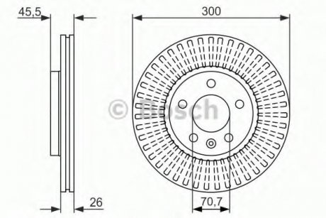 ДИСК ГАЛЬМIВНИЙ ПЕРЕДНIЙ COATED BOSCH 0 986 479 C56