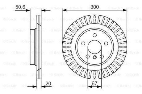 ДИСК ГАЛЬМIВНИЙ ЗАДНIЙ BOSCH 0986479C95
