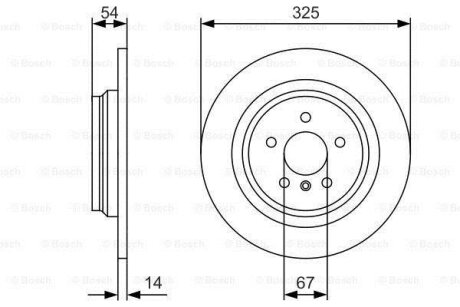 Фото диск гальмiвний заднiй BOSCH 0986479D10 ДИСК ГАЛЬМIВНИЙ ЗАДНIЙ BOSCH 0986479D10