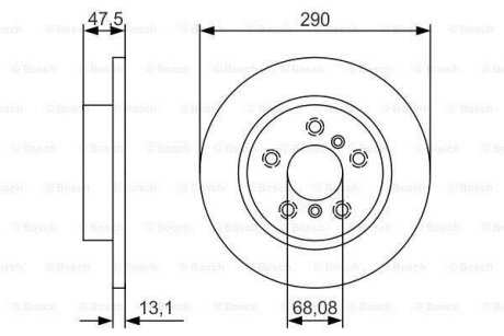 ДИСК ГАЛЬМIВНИЙ ЗАДНIЙ BOSCH 0986479D17