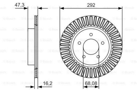 ДИСК ГАЛЬМIВНИЙ ЗАДНIЙ BOSCH 0986479D20