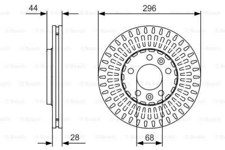 ДИСК ГАЛЬМIВНИЙ ПЕРЕДНIЙ BOSCH 0986479D30