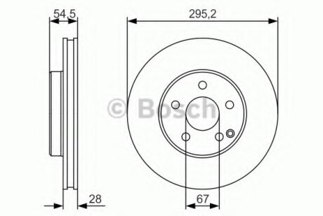 ДИСК ГАЛЬМIВНИЙ ПЕРЕДНIЙ PREMIUM2 BOSCH 0986479S07