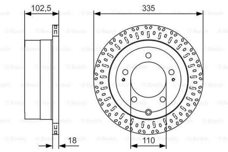 ДИСК ГАЛЬМIВНИЙ ЗАДНIЙ PREMIUM2 BOSCH 0986479U32