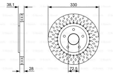 Фото диск гальмiвний переднiй BOSCH 0986479V85 ДИСК ГАЛЬМIВНИЙ ПЕРЕДНIЙ BOSCH 0986479V85