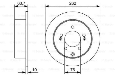 ДИСК ГАЛЬМIВНИЙ ЗАДНIЙ BOSCH 0986479W12