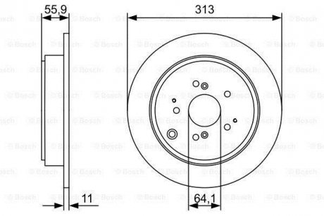 Диск гальмівний BOSCH 0986479W23