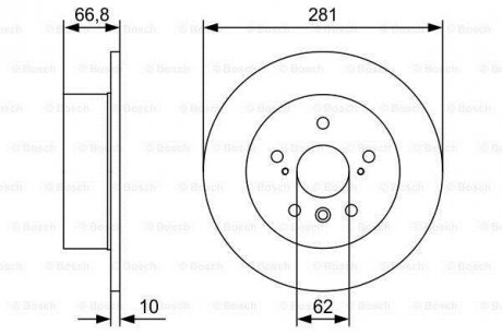 Диск гальмівний BOSCH 0986479W38