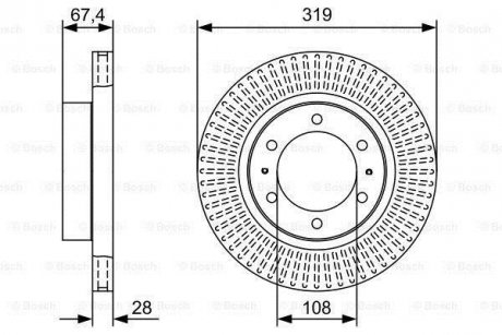 ДИСК ГАЛЬМIВНИЙ ПЕРЕДНIЙ BOSCH 0 986 479 W47