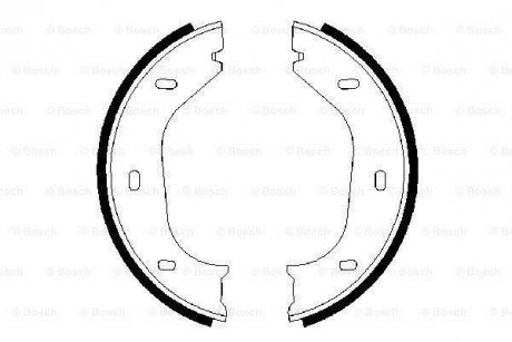 Комплект гальмівних колодок BOSCH 0986487202