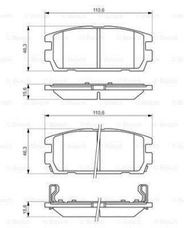 ДИСКОВI КОЛОДКИ ЗАДНI BOSCH 0986494137