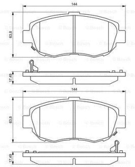 Гальмівні колодки до дисків BP1147 BOSCH 0 986 494 211