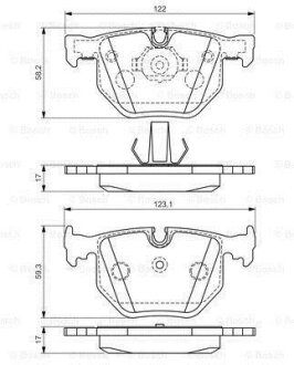 Комплект гальмівних колодок - дискові BOSCH 0986494286