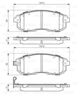 Комплект гальмівних колодок - дискові BOSCH 0986494337