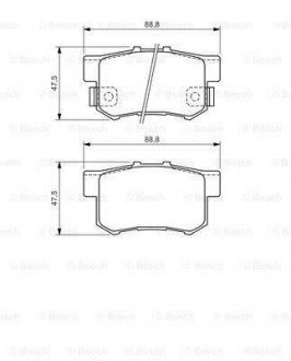 Комплект гальмівних колодок - дискові BOSCH 0986494358 (фото 1)