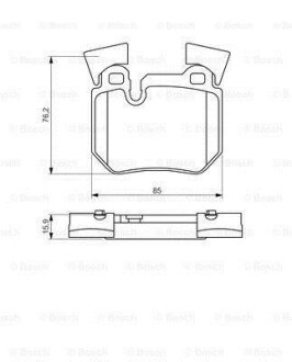 ДИСКОВI КОЛОДКИ ЗАДНI BOSCH 0986494421