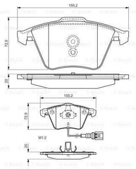 ДИСКОВI КОЛОДКИ ПЕРЕДНI BOSCH 0986494550