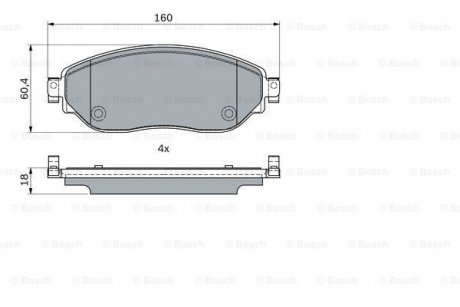 ДИСКОВI КОЛОДКИ ПЕРЕДНI BOSCH 0 986 494 741