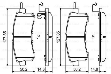 Гальмівні колодки BOSCH 0986494778