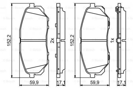 Гальмівні колодки BOSCH 0986494827