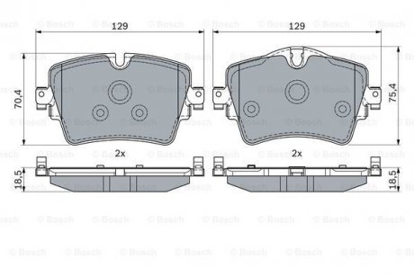 ДИСКОВI КОЛОДКИ ПЕРЕДНI BOSCH 0 986 494 940