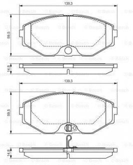 Комплект гальмівних колодок з 4 шт. дисків BOSCH 0986495147 (фото 1)