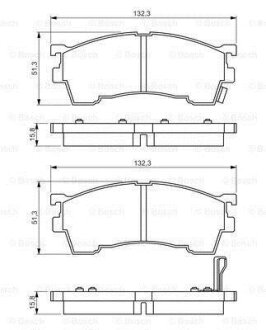 ДИСКОВI КОЛОДКИ ПЕРЕДНI PREMIUM2 BOSCH 0986495265