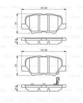 Колодки гальмівні дискові BOSCH 0986495358